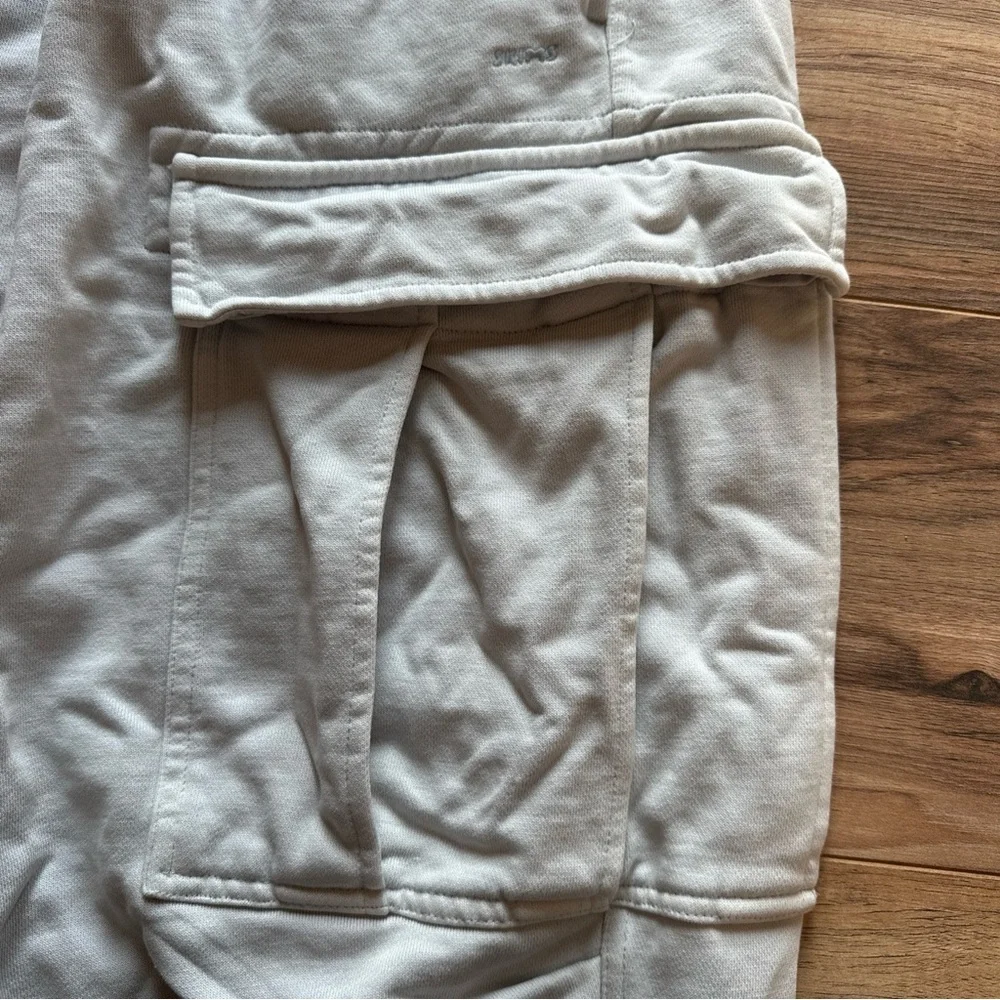 Skims Womens Boyfriend Fleece Cargo Pant Size 2x Zen Blue Gray - Picture 5 of 8